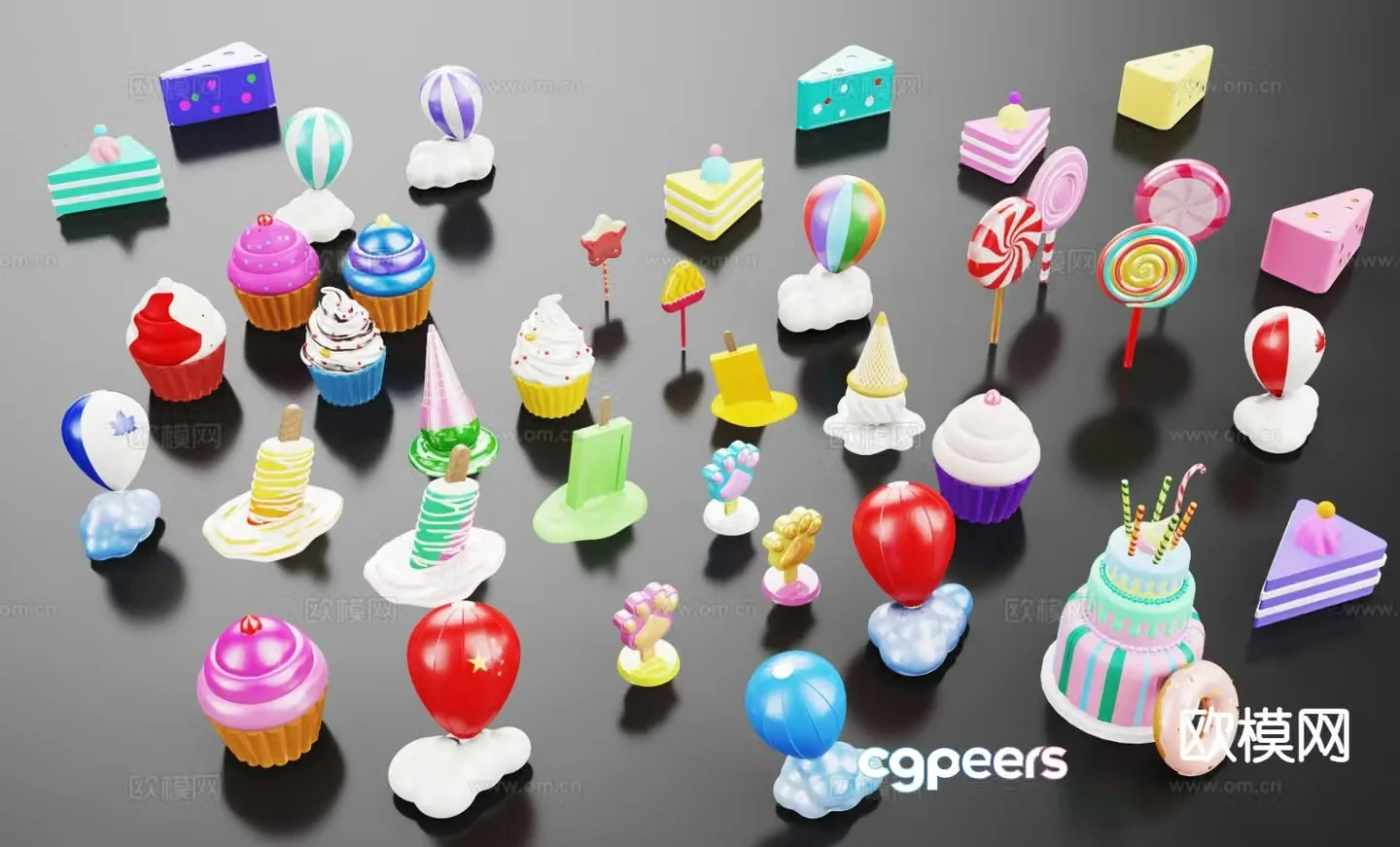 Modern cake toy ice cream toy 3d model