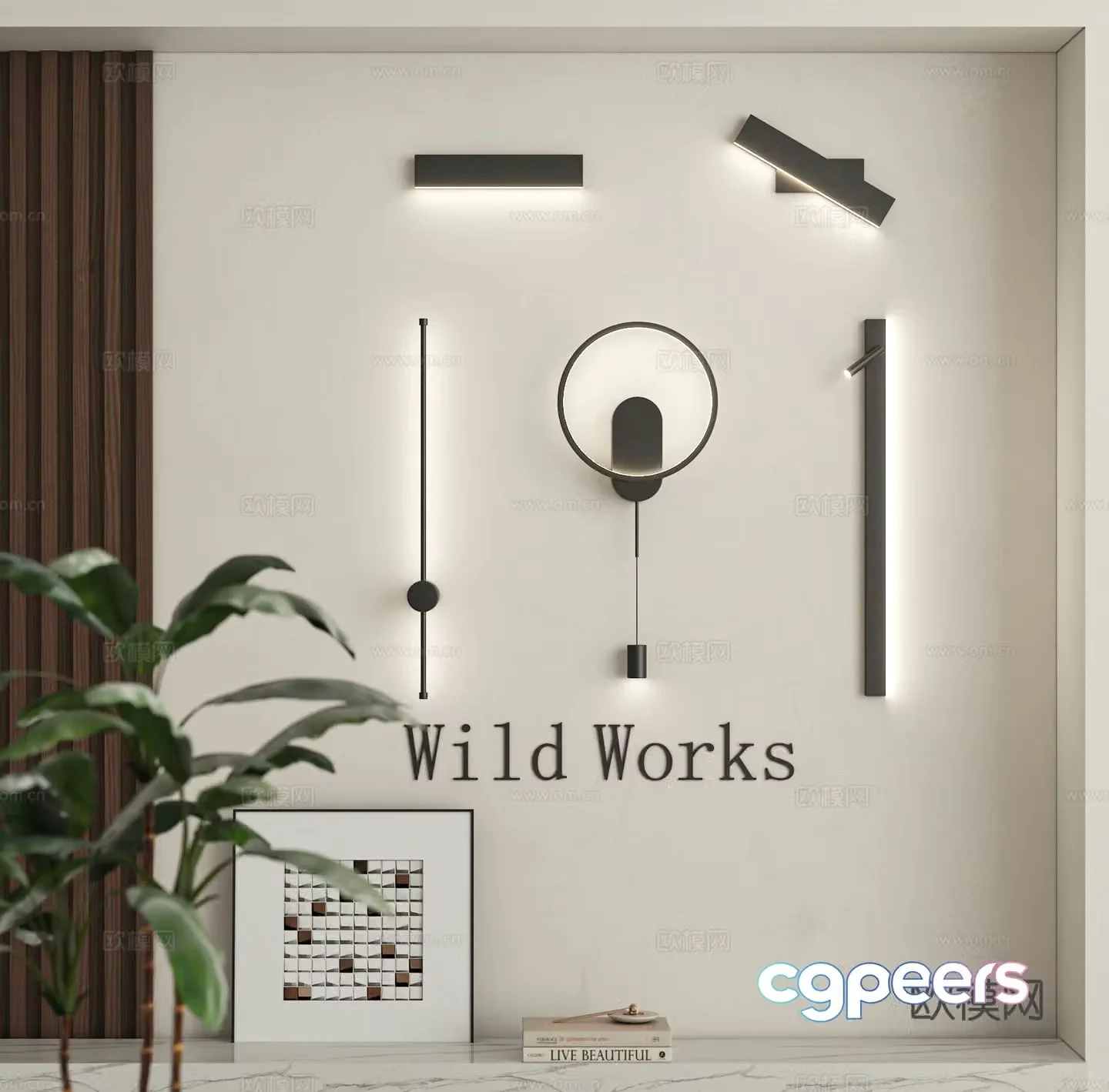 Modern wall lamp 3D model
