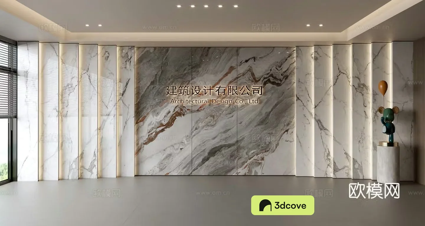 Modern front desk background wall Simple background wall Front desk reception area background wall Company front desk background wall