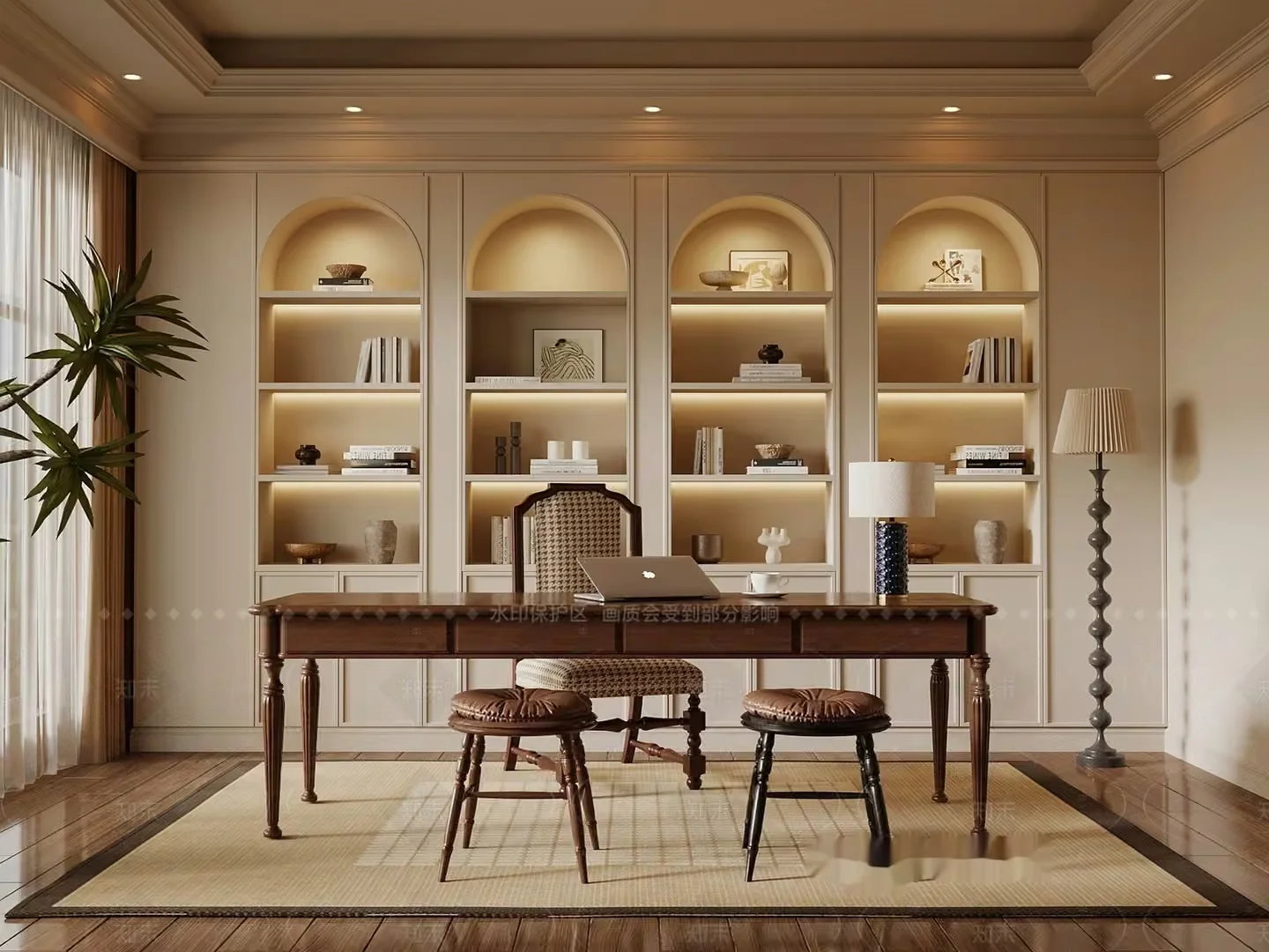 A Home Office 3D Model – 12777 – VRAY Render