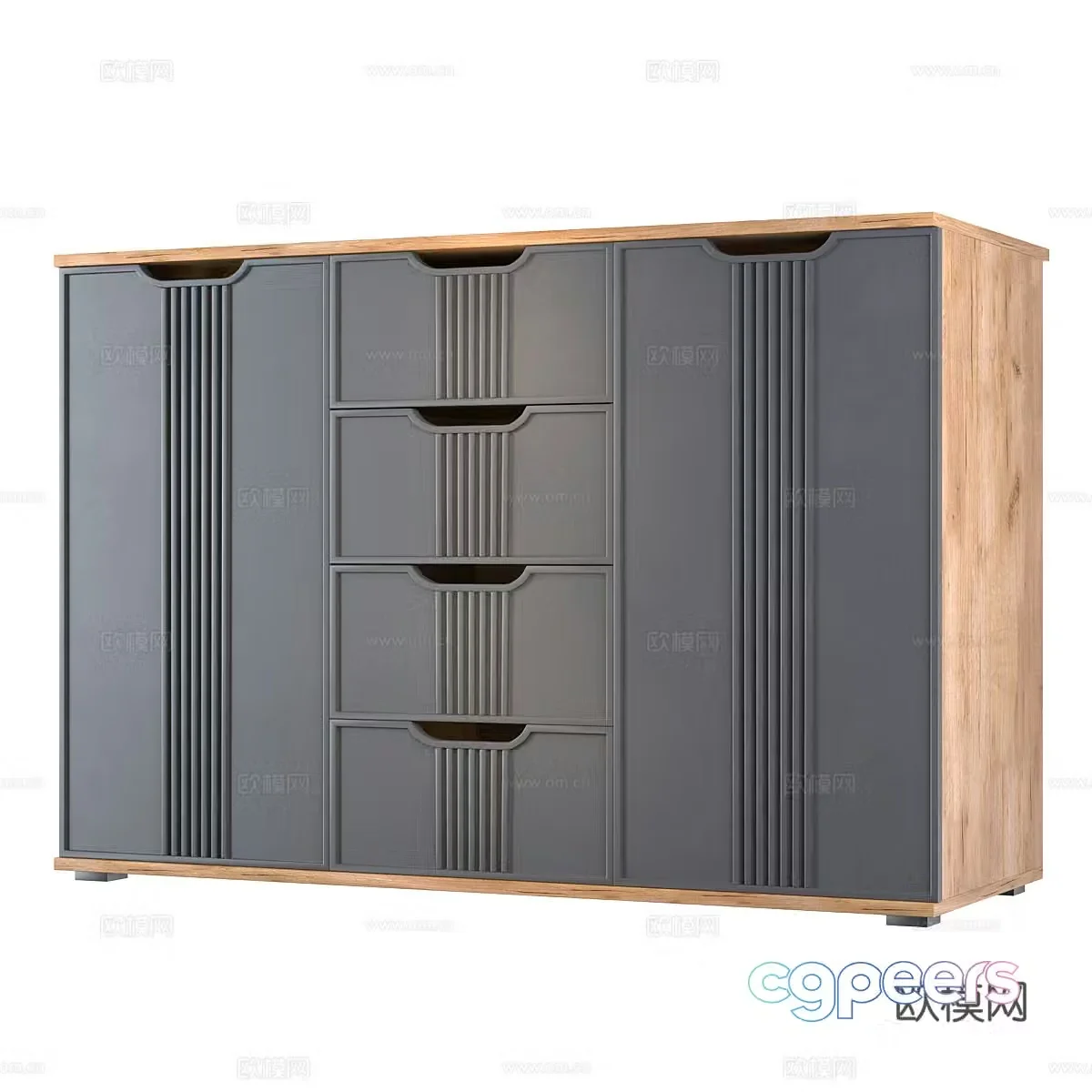 3d model of chest of drawers