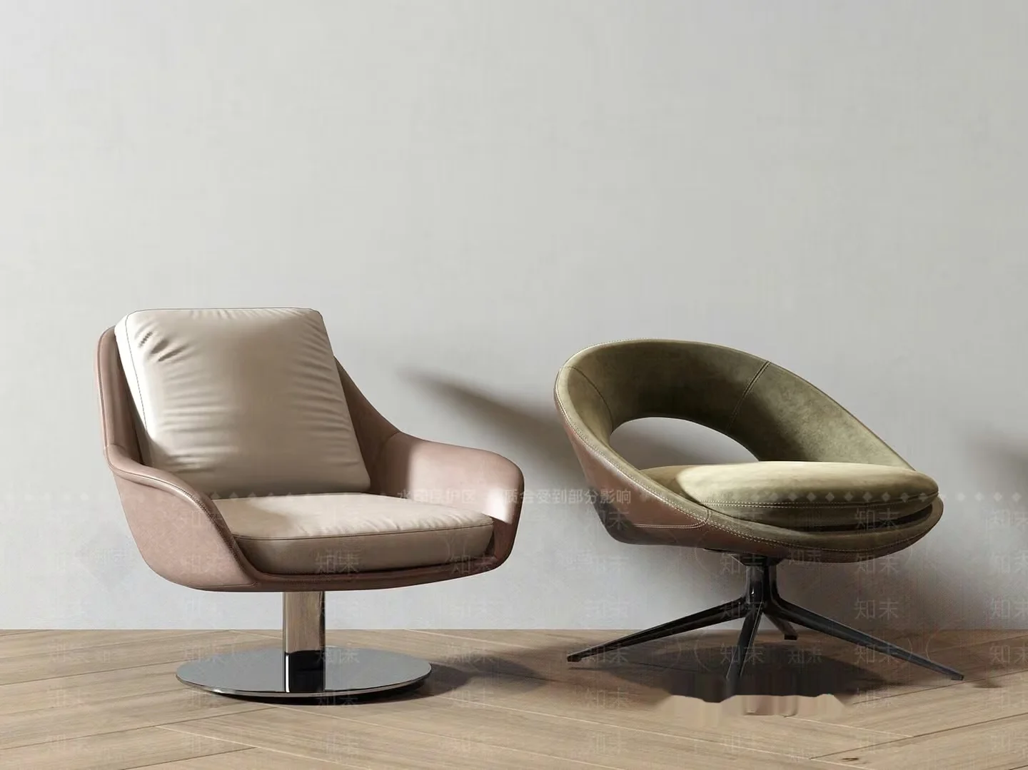 Two Chairs 3D Model – 438 – VRAY Render