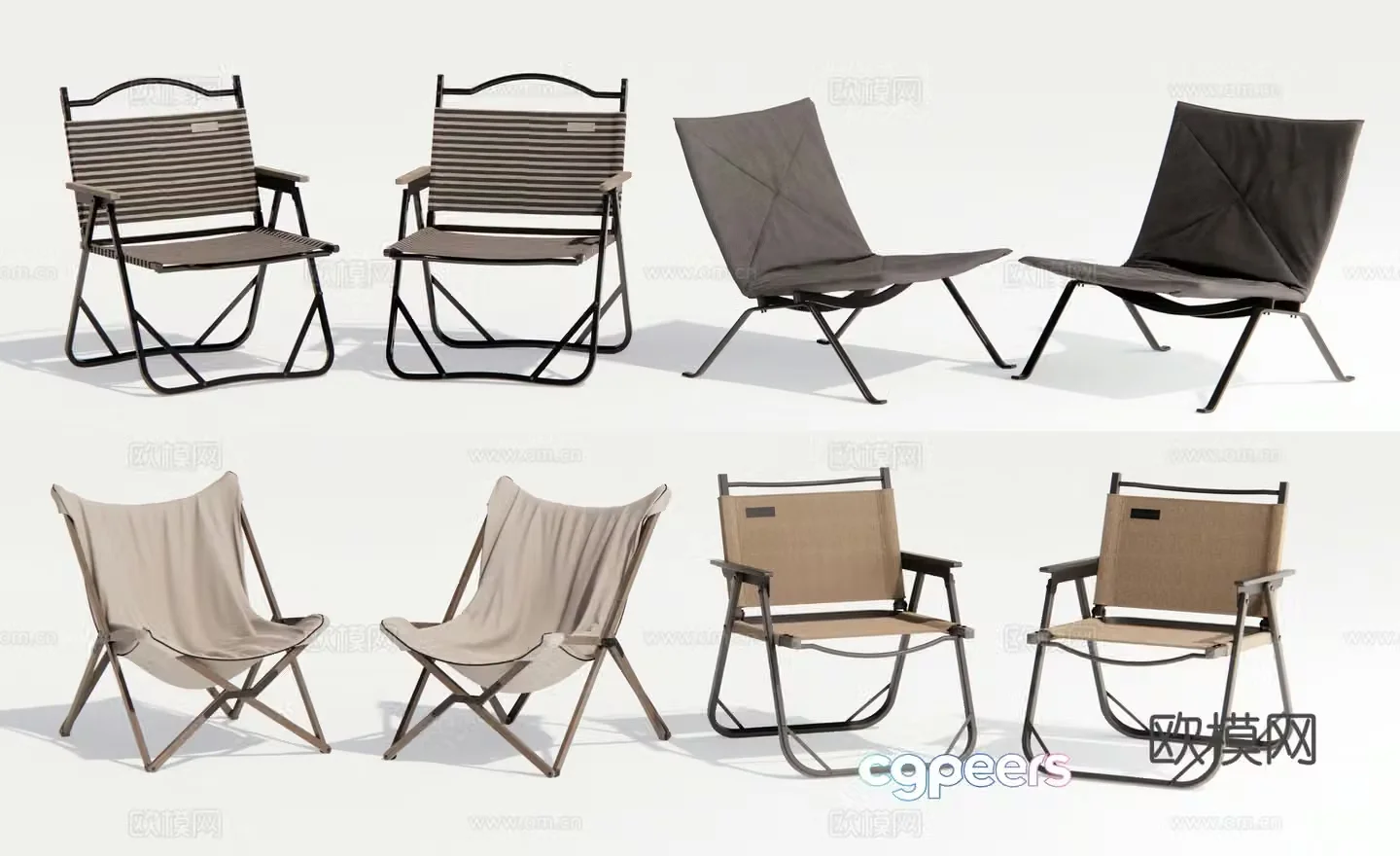 Modern outdoor chair leisure chair 3d model