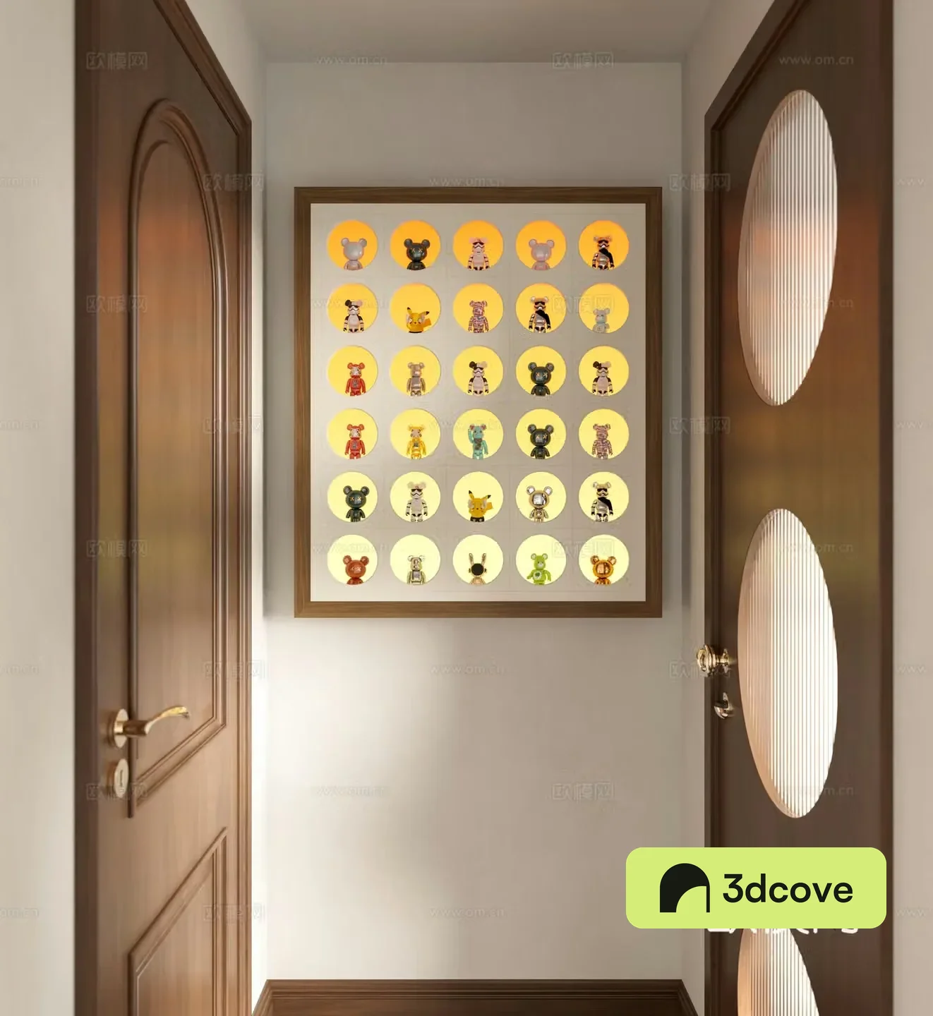 Middle-aged blind box display cabinet Modern blind box entrance display cabinet Figure cabinet Doll cabinet Blind box 3D model