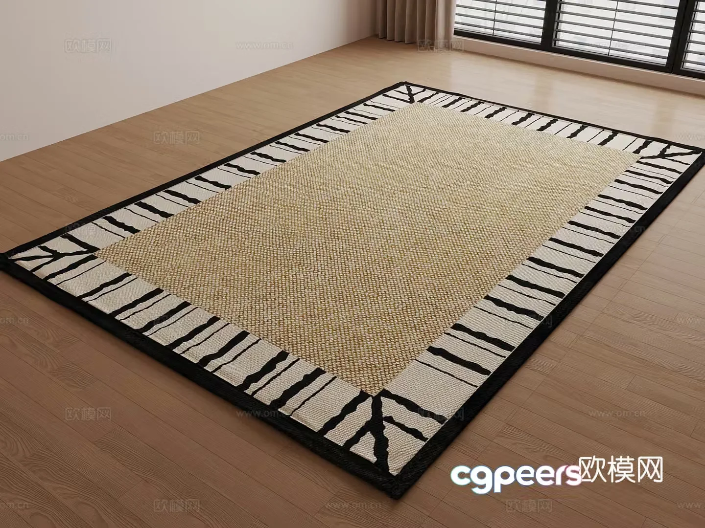 Middle-aged carpet fabric soft decoration 3D model
