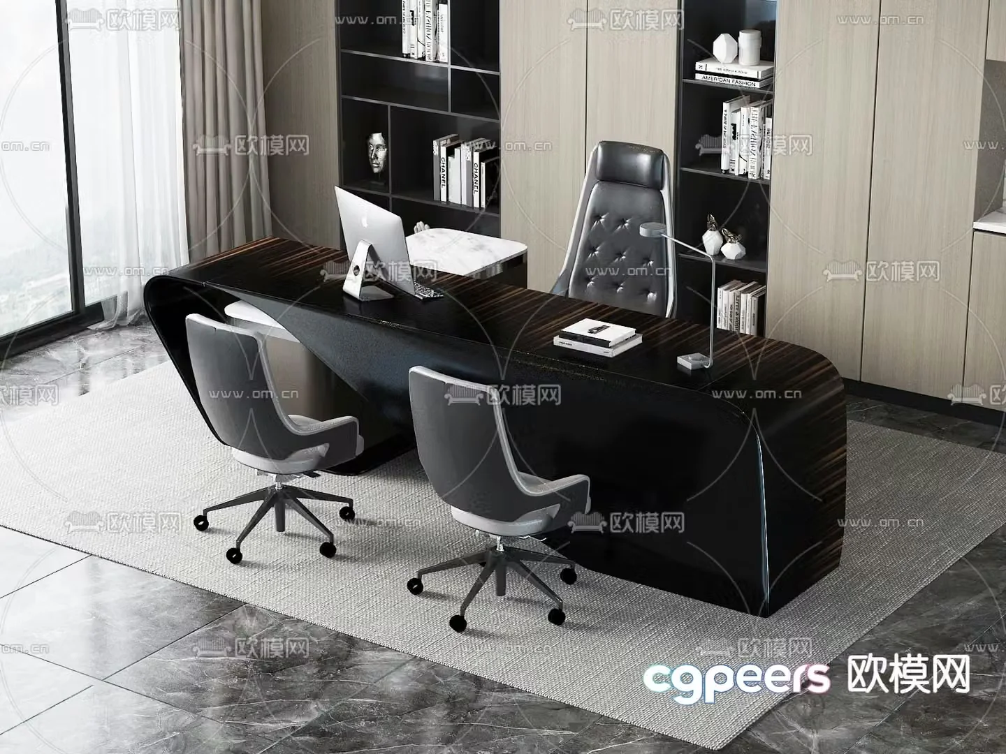 Desk desk boss desk executive desk 3d model