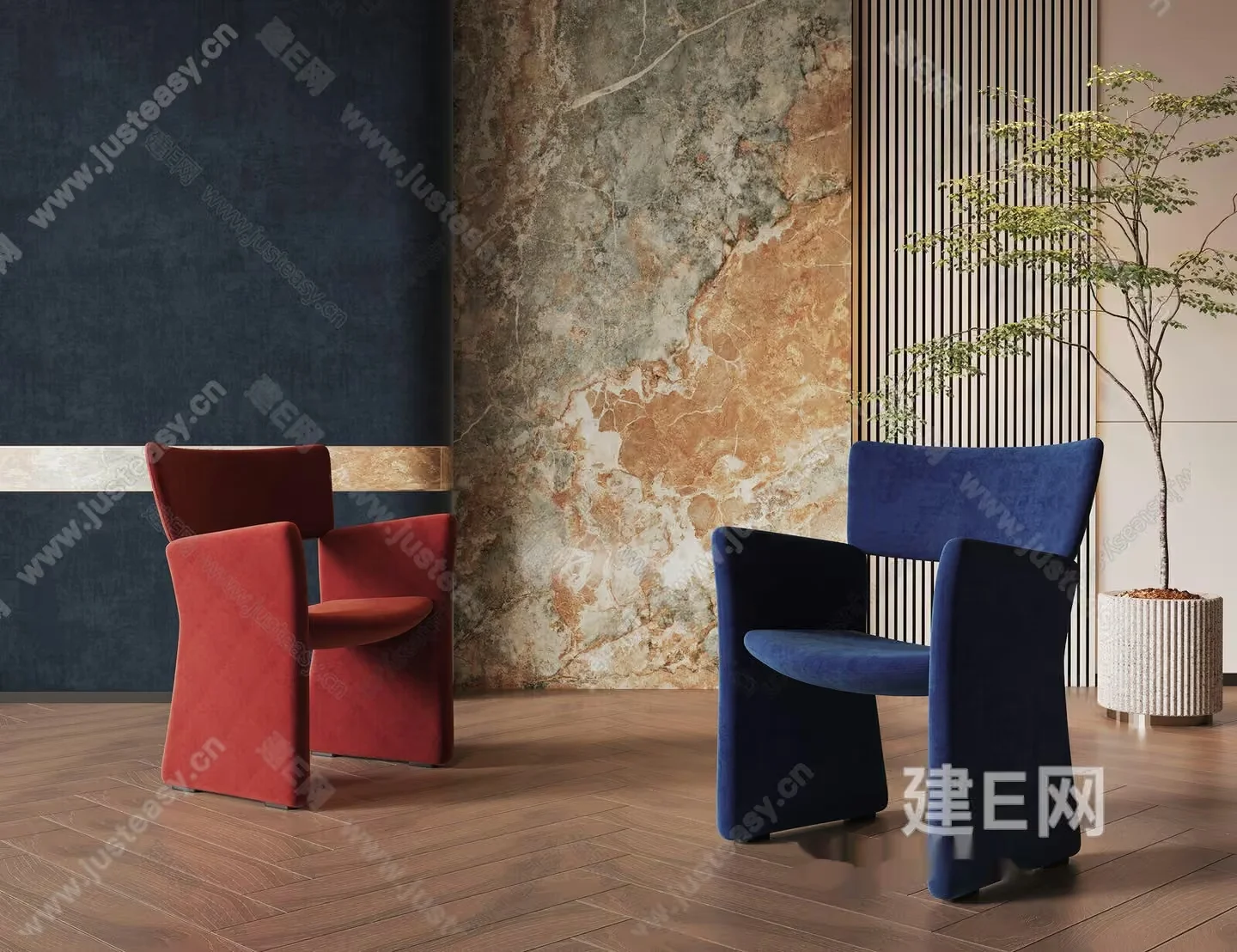 Modern Living Room 3D Model – 17659 – VRAY Render