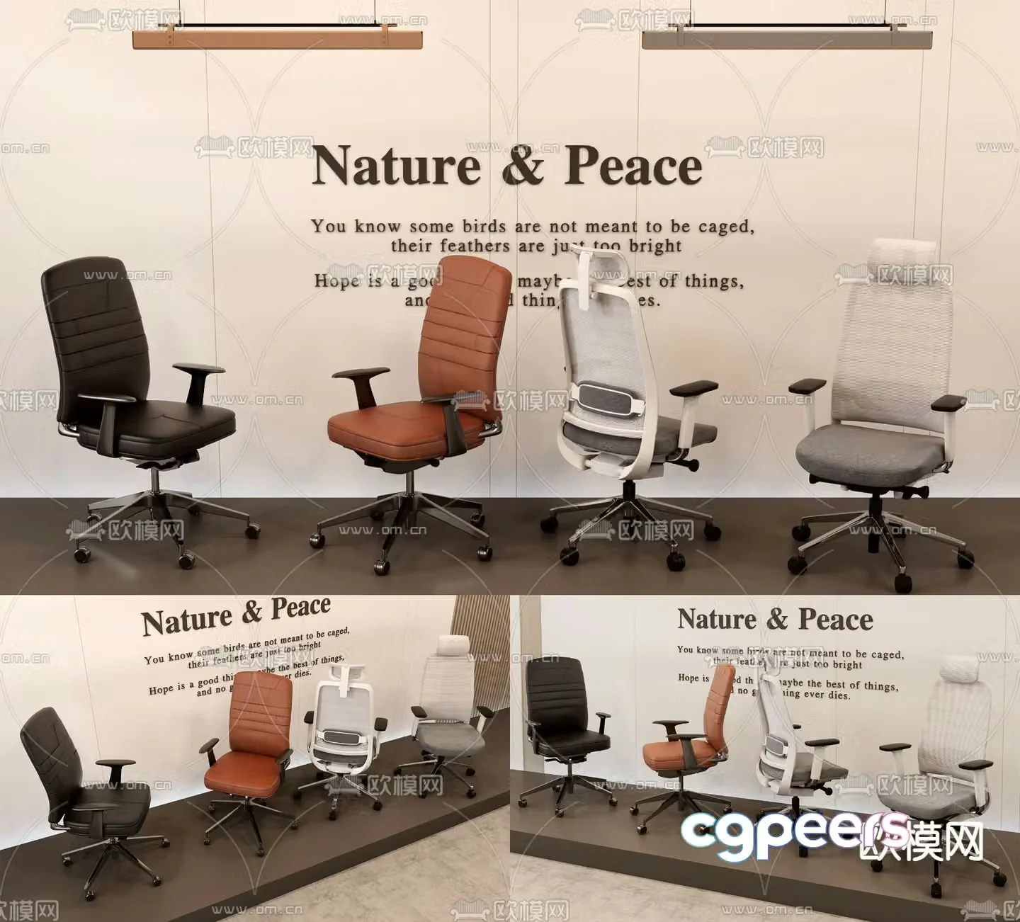 Office chair conference chair staff chair 3d model