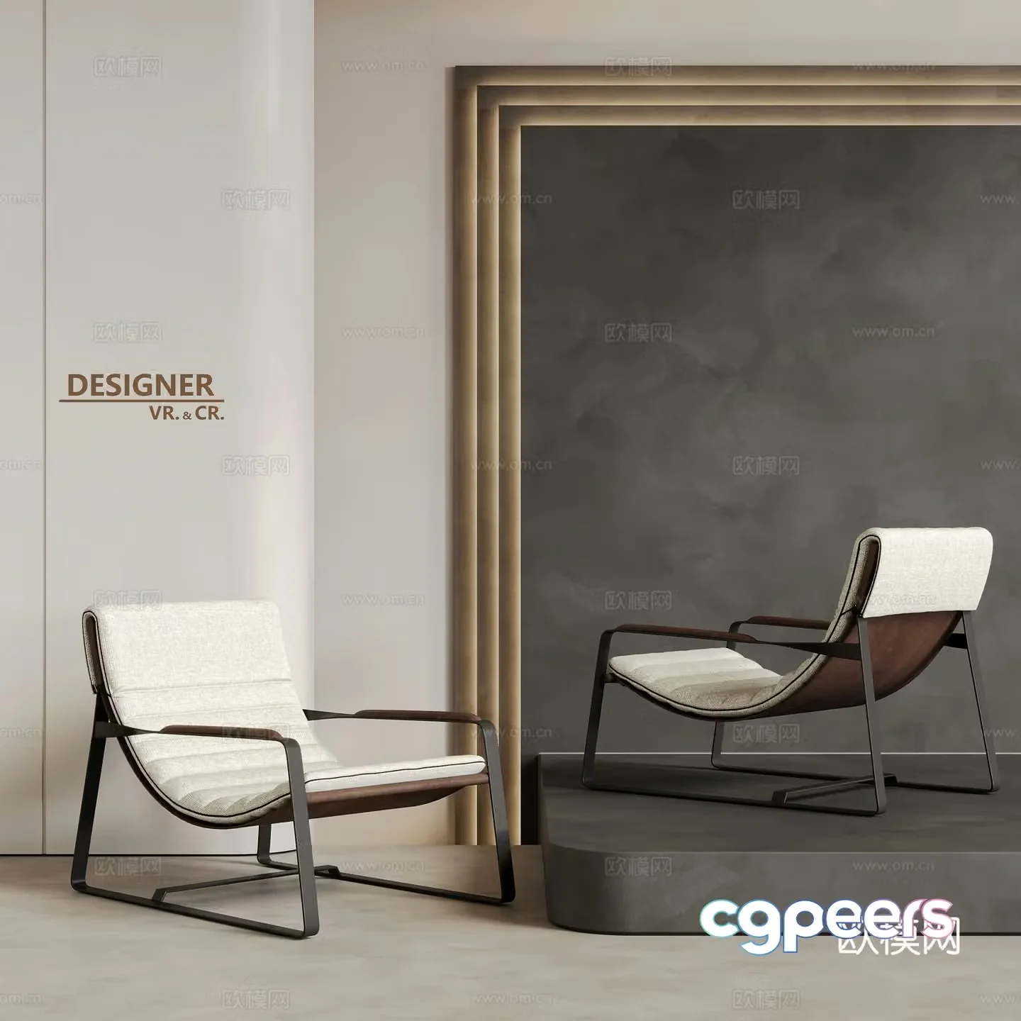 Modern lounge chair lounge chair 3d model