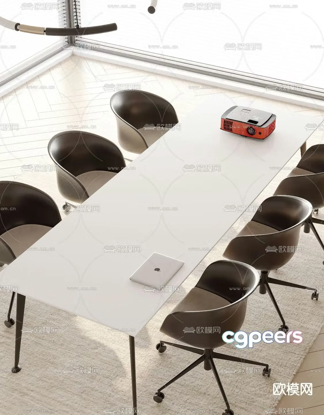Conference tables and chairs conference table 3d model