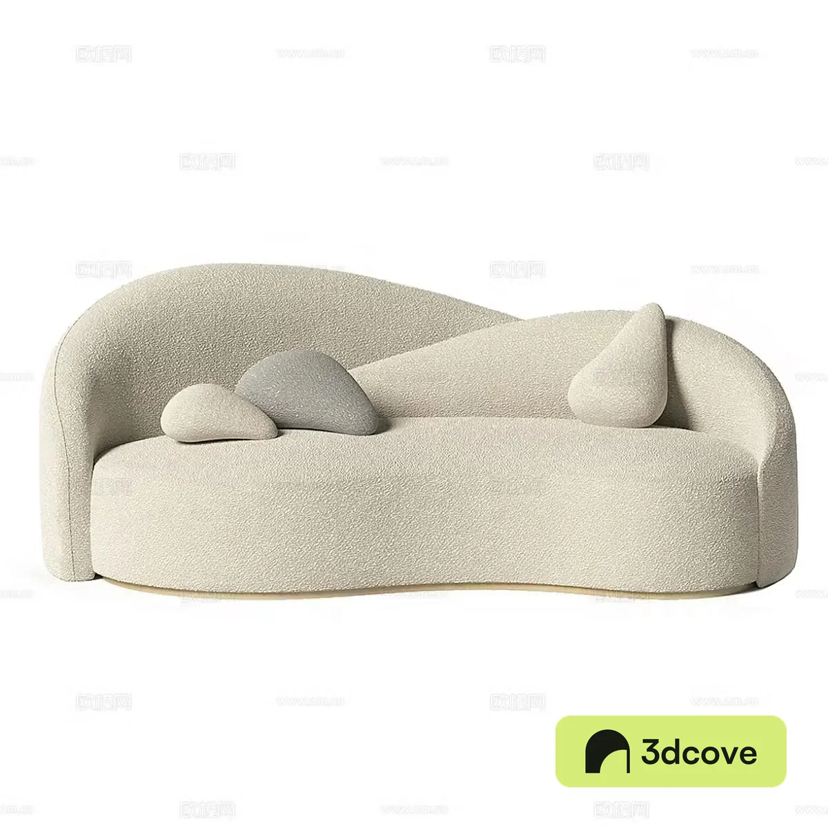 Modern minimalist curved sofa