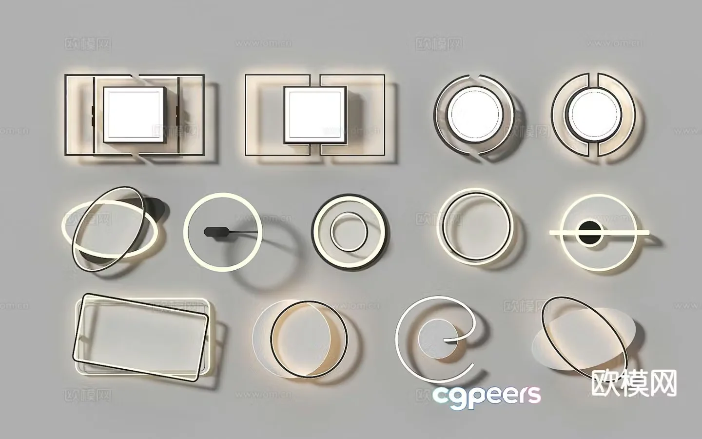 Living room ceiling lamp square ceiling lamp 3d model