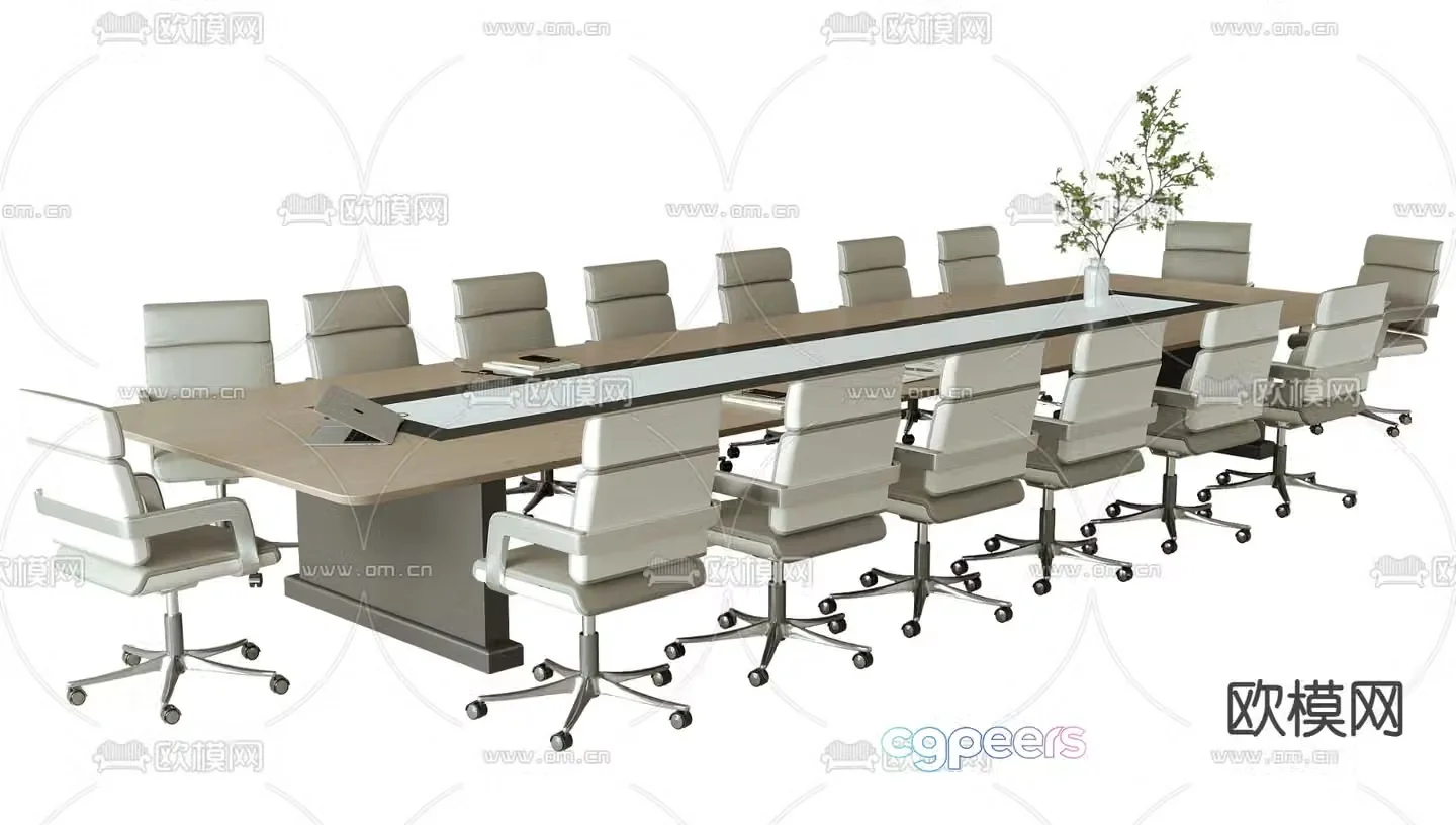 Modern conference table 3d model
