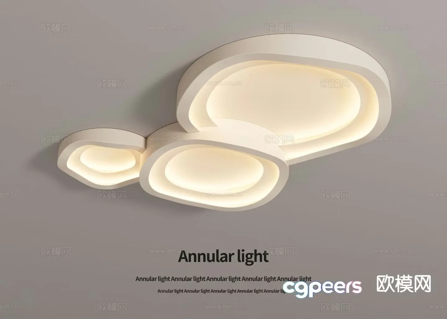 Cream style ceiling lamp 3d model
