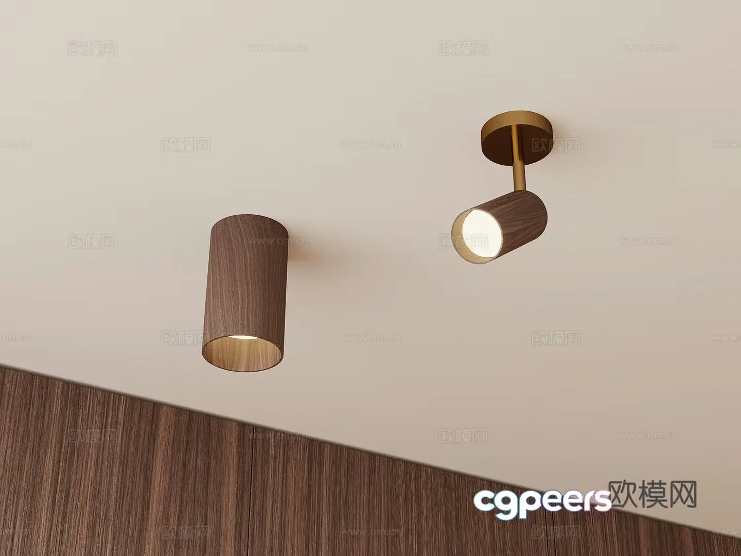 Modern medieval downlight spotlight 3d model