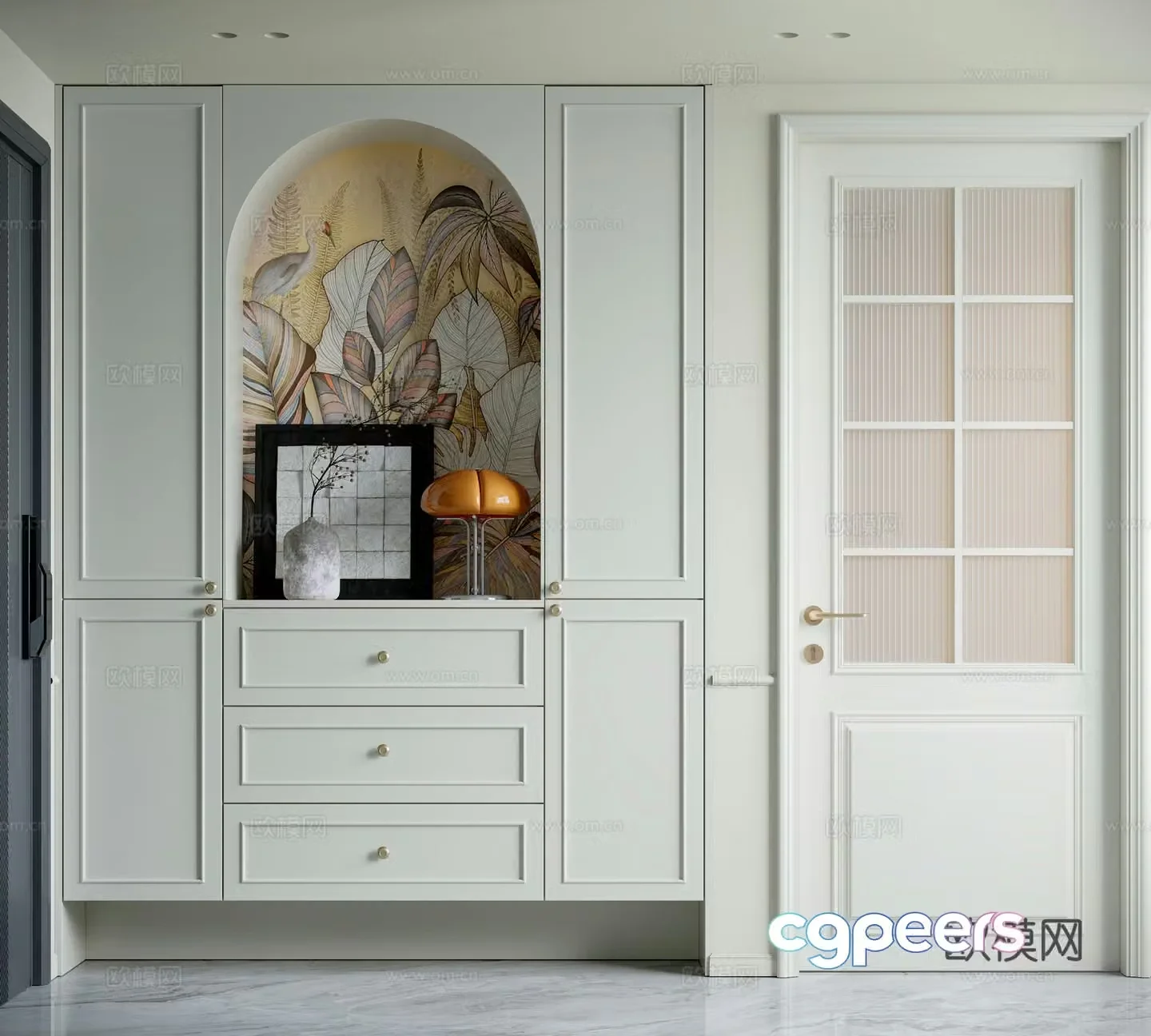 European style entrance 3D model