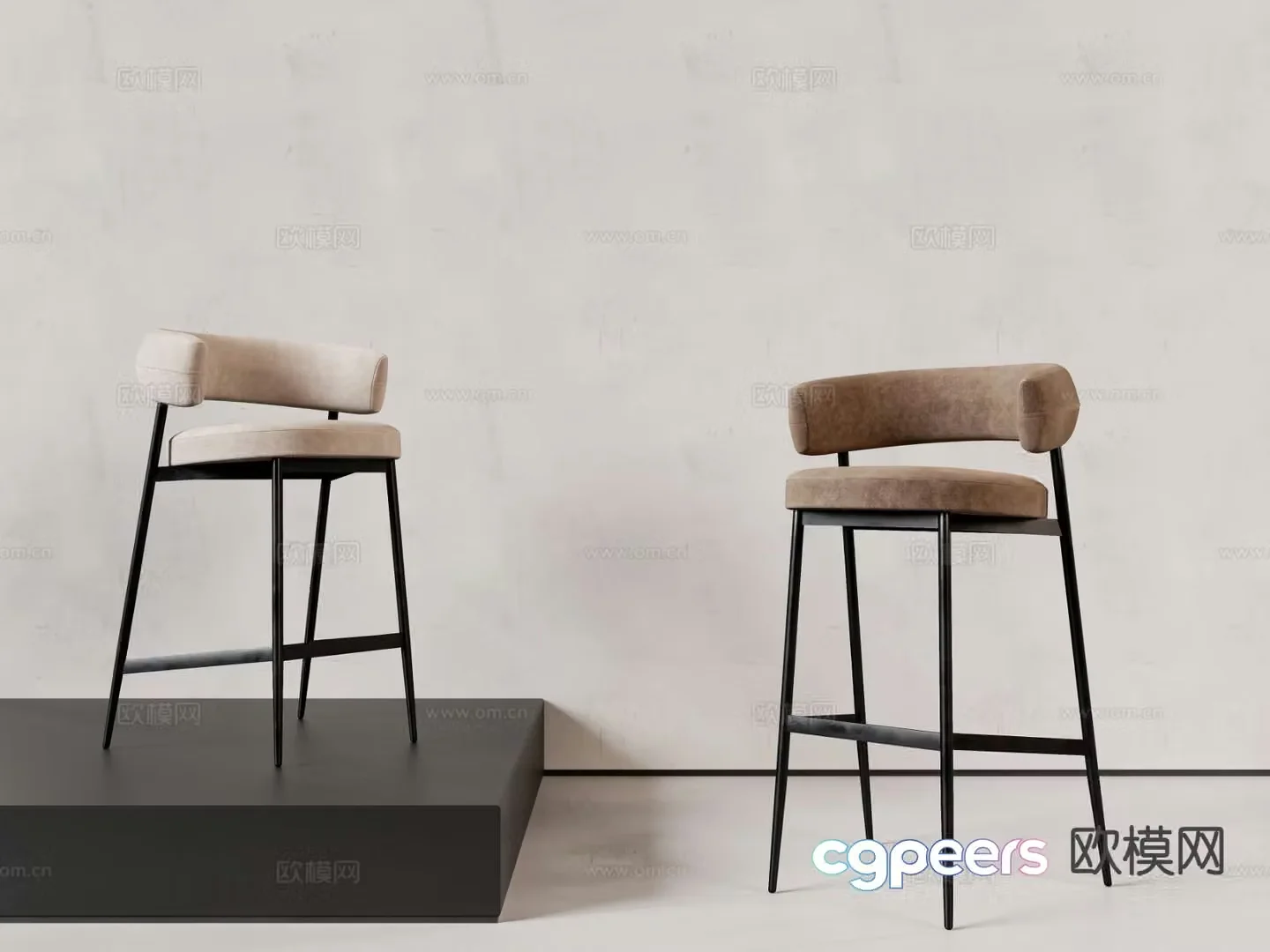 bar stool bar stool high stool 3d model