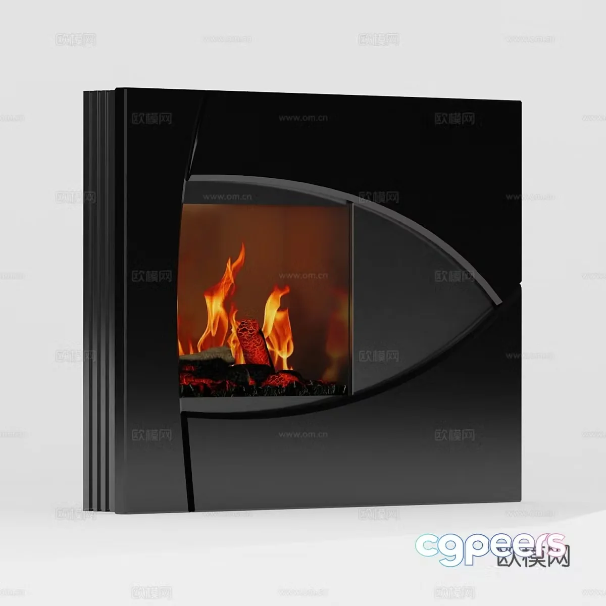 Modern minimalist fireplace Fireplace Simple fireplace Dining fireplace Living room fireplace 3d model