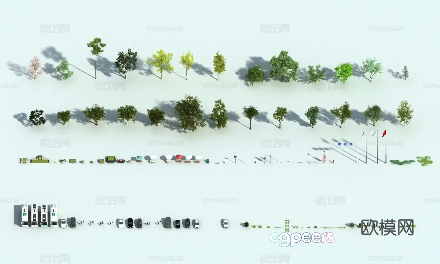Modern bird’s eye view 3D model
