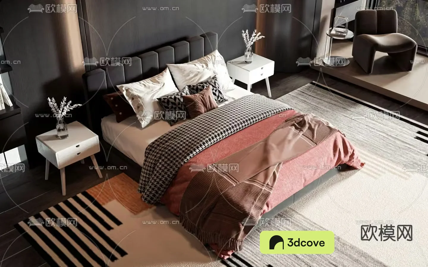 Modern double bed