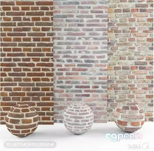 Brick Wall With Vases 3D Model – 9151 – VRAY Render