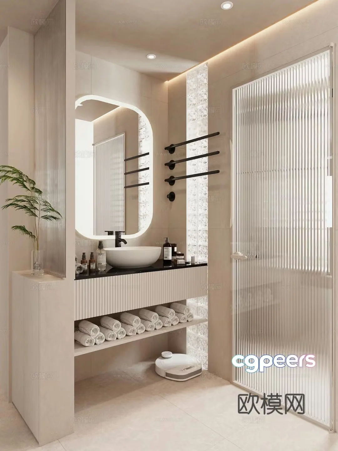 Modern bathroom 3d model