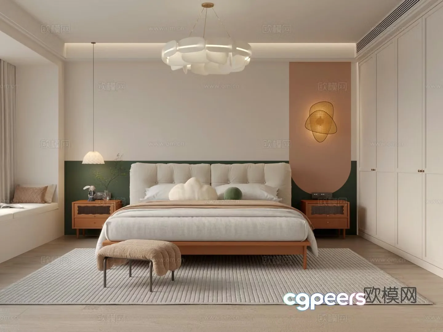 Nordic bedroom 3d model