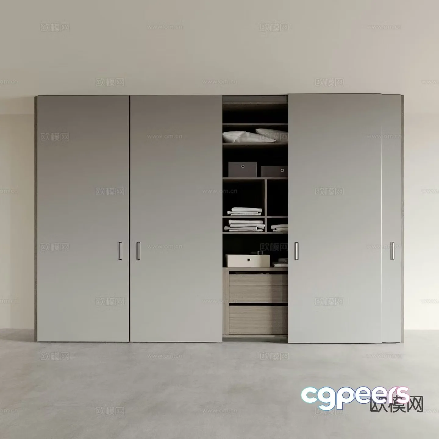 modern wardrobe wardrobe 3d model