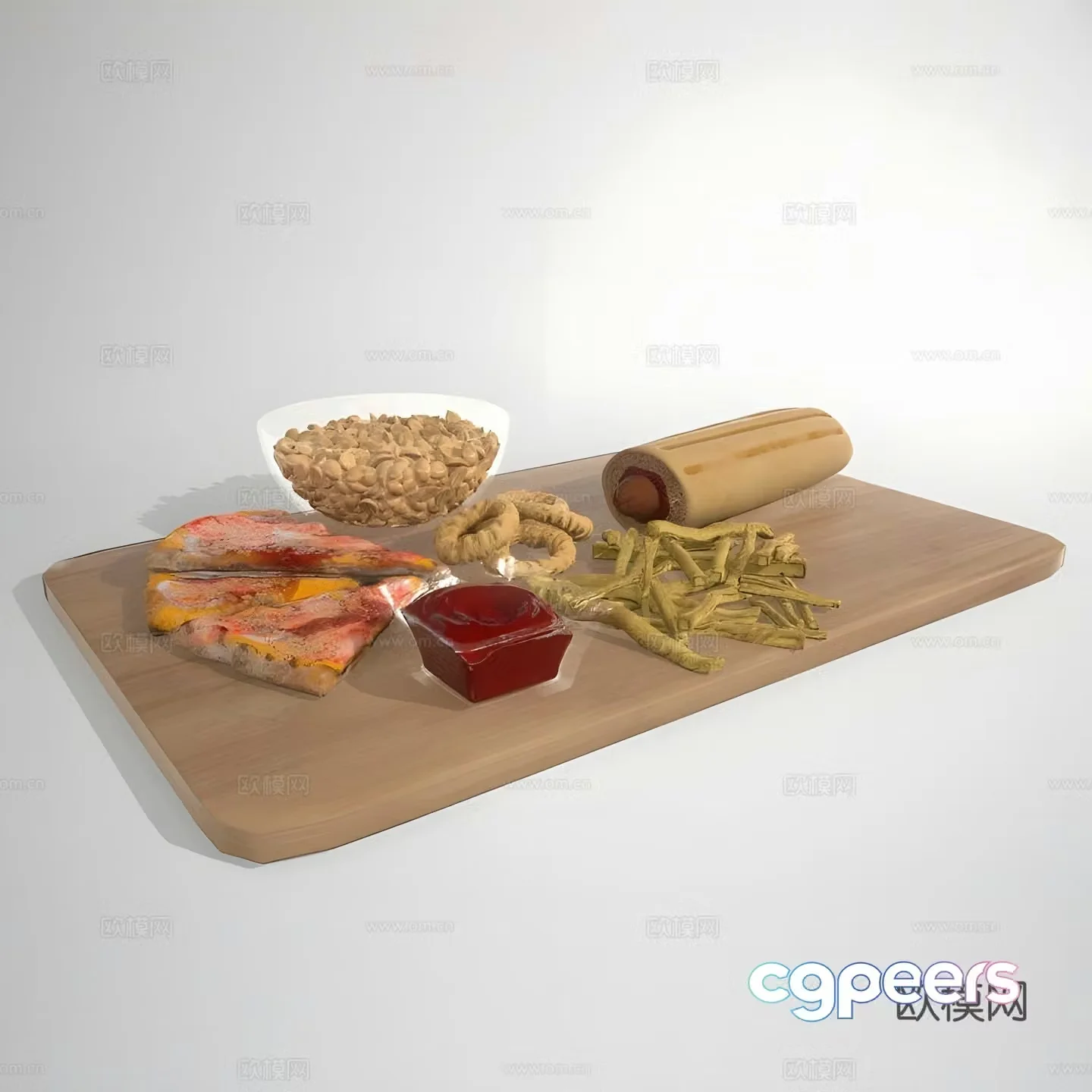 food cuisine fast food 3d model