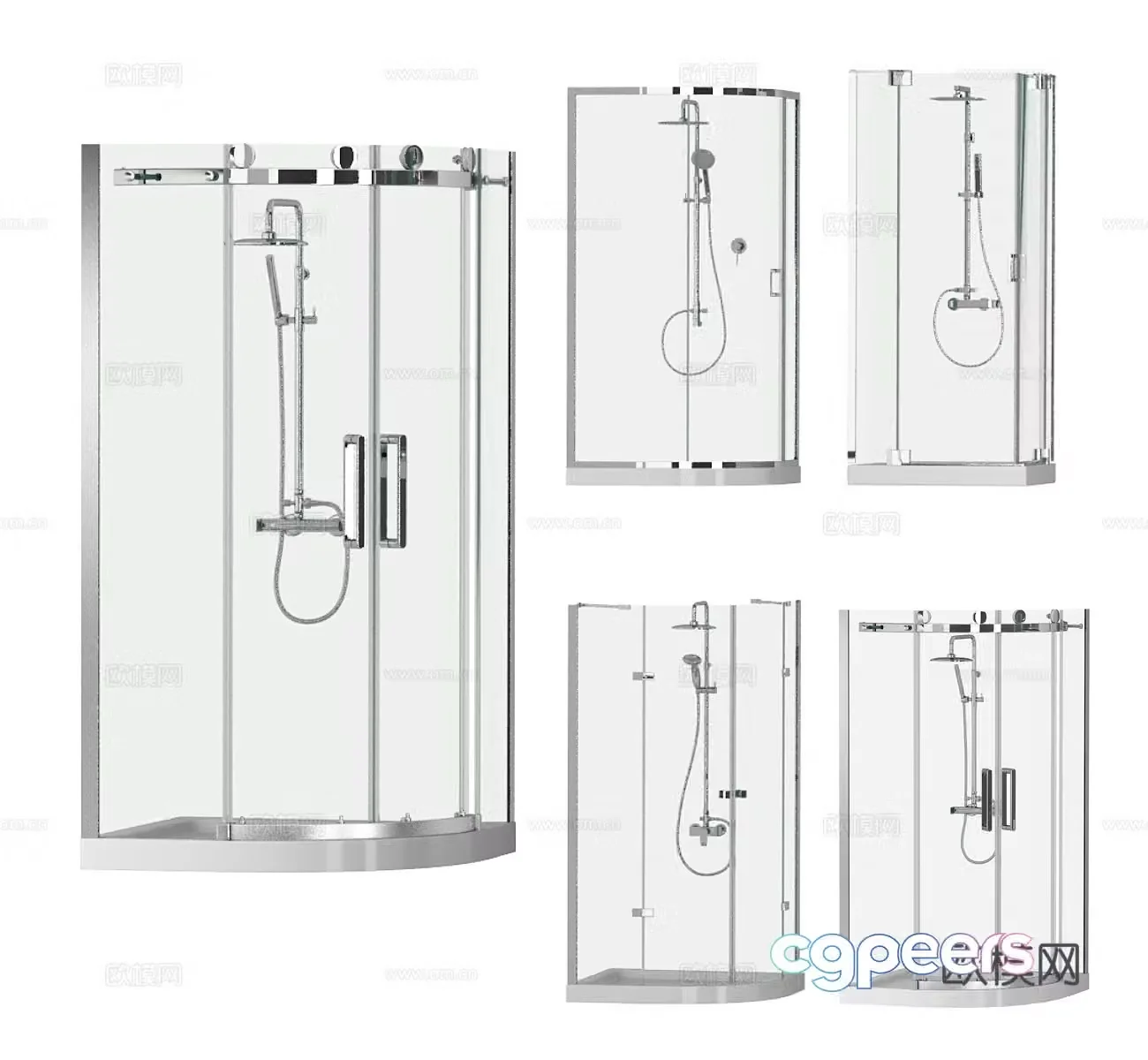 Shower room Shower shower Shower sauna Glass shower room Faucet Shower 3d model