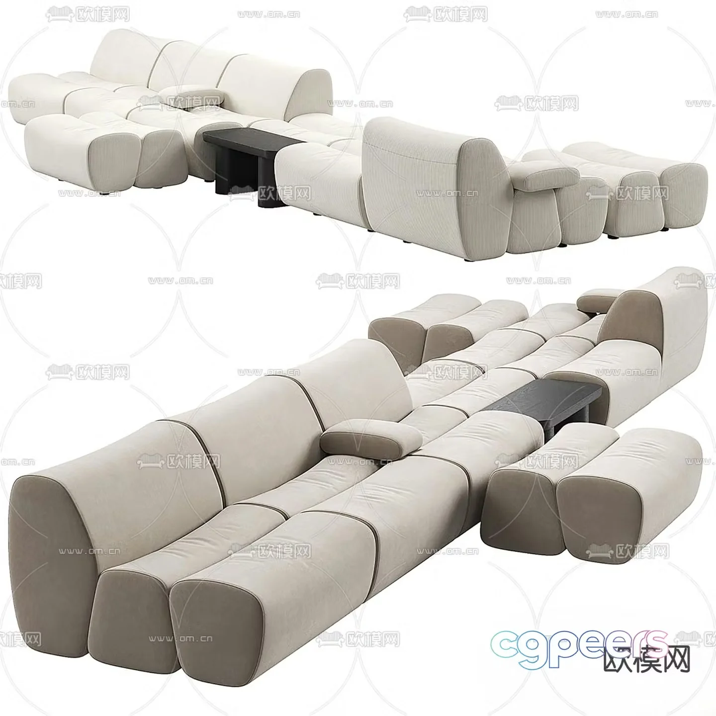 Narinari multi-person sofa 3d model