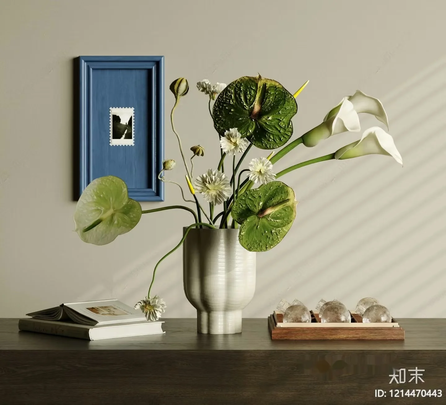 Modern Floral Arrangement 3D Model – 14049 – VRAY Render