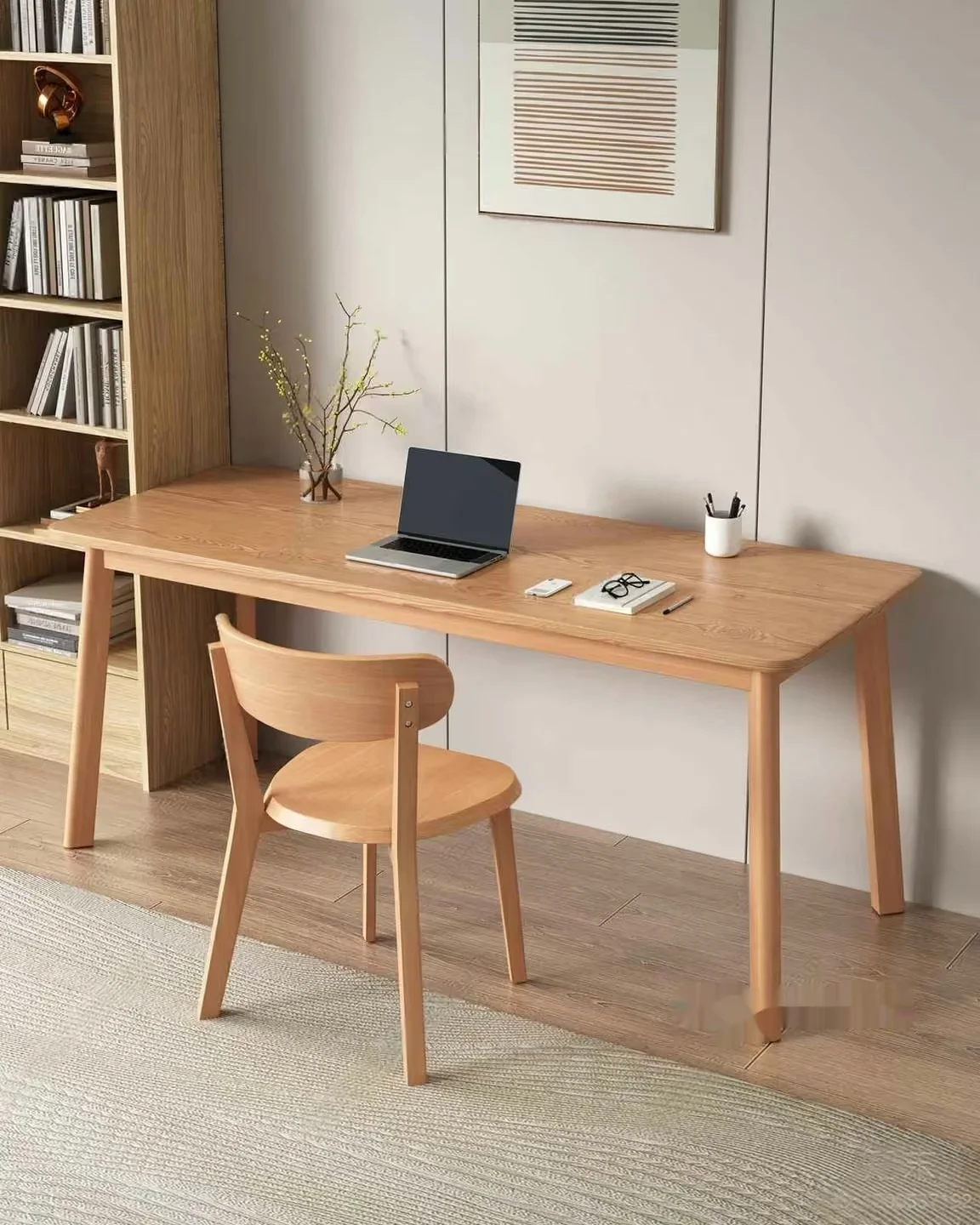 A Light-Colored Wooden Desk 3D Model – 17731 – VRAY Render