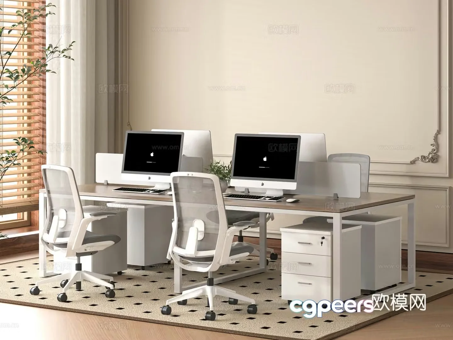 Modern office desk chair 3d model