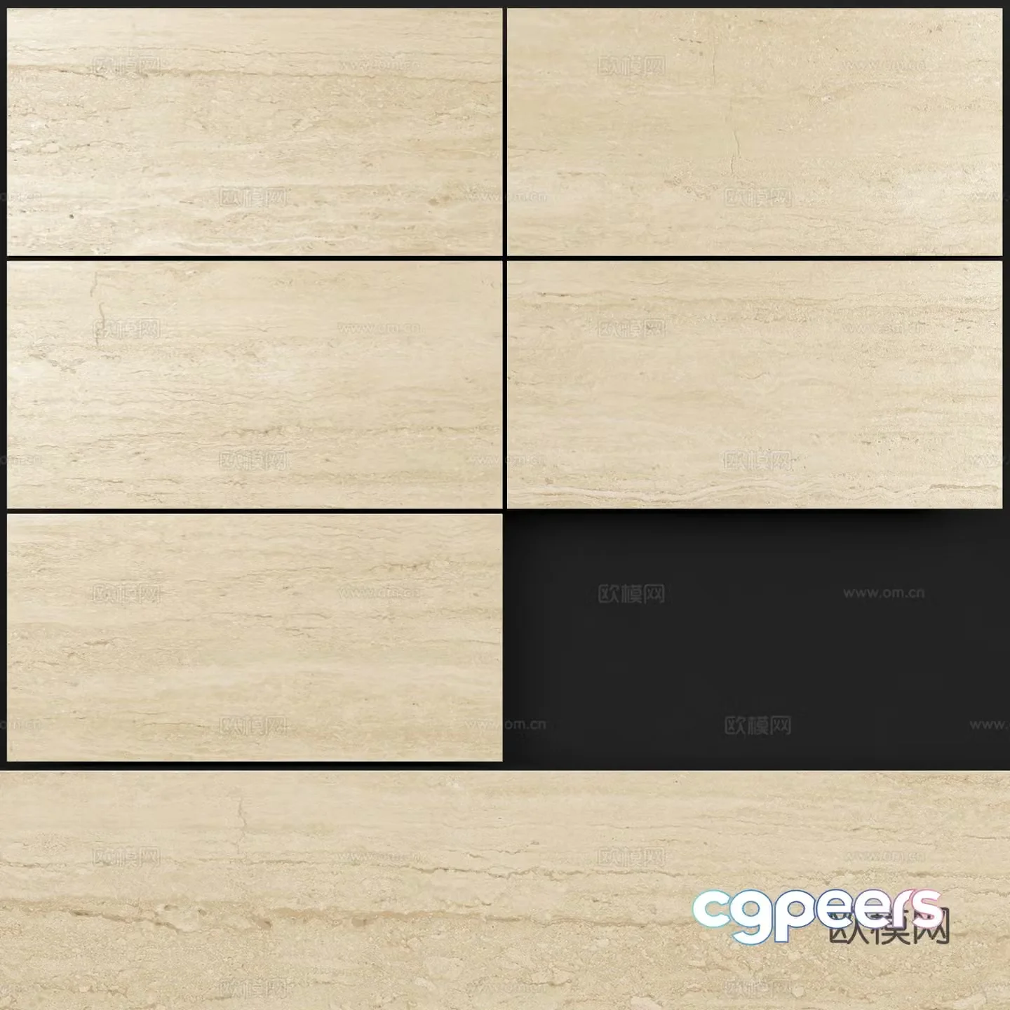 Modern marble tiles 3d model