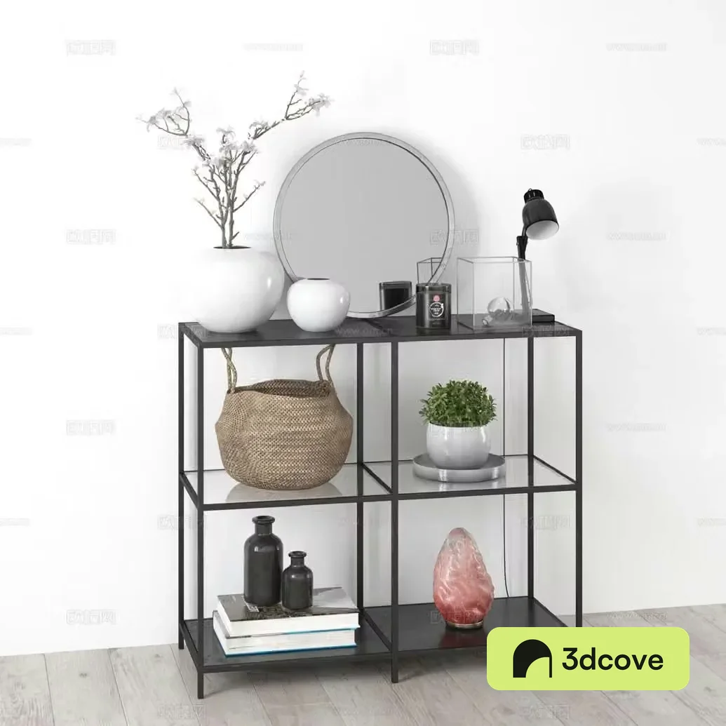 Modern storage rack side cabinet low cabinet