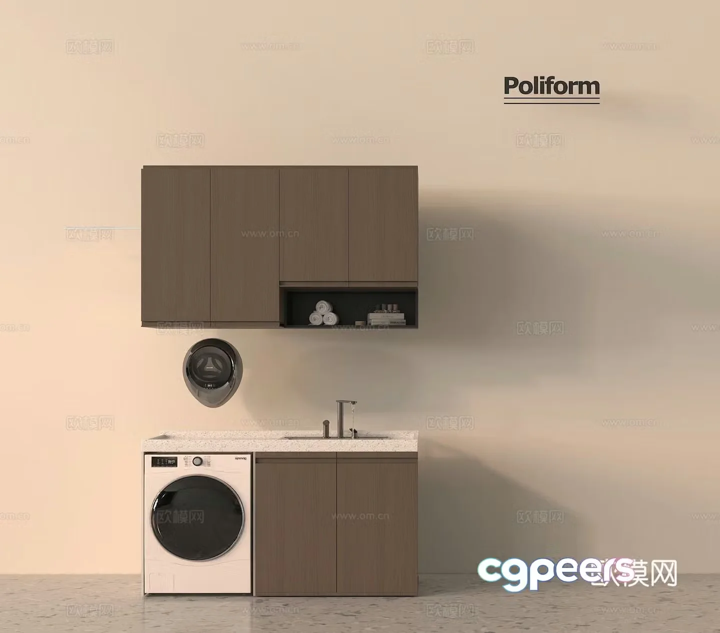 Washing cabinet 3d model