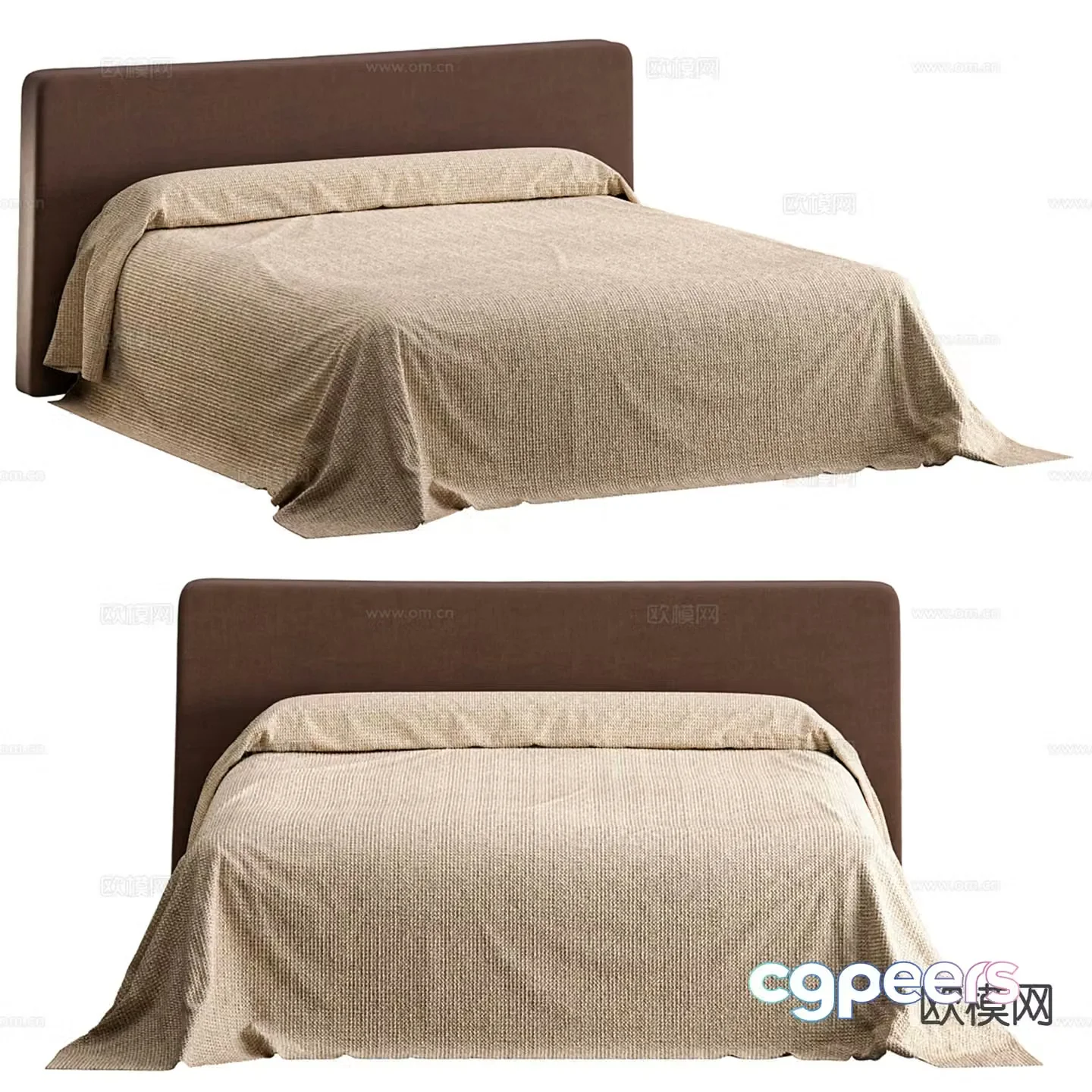 Zara Home antique style double bed 3d model