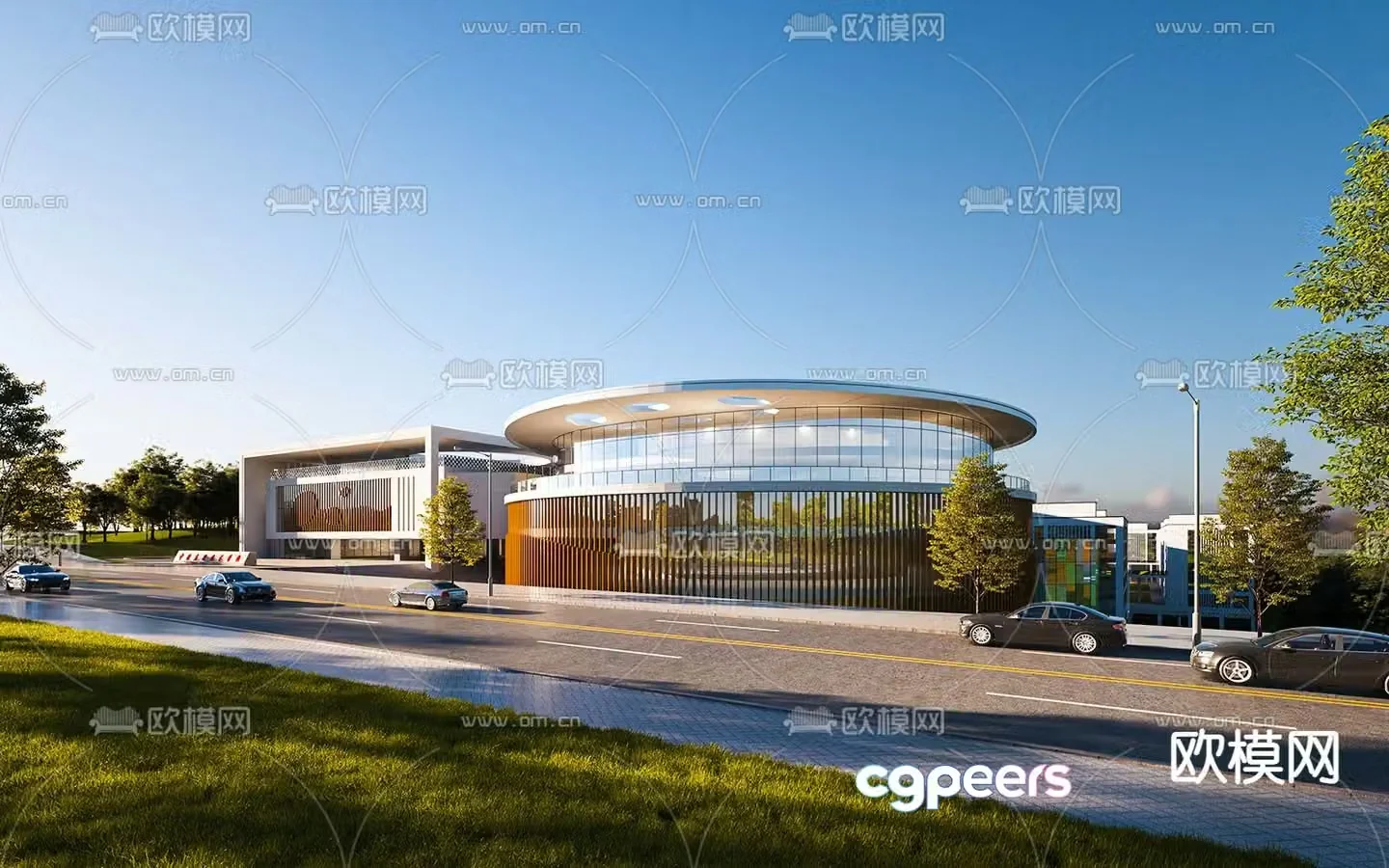 Stadium exterior art museum 3D model