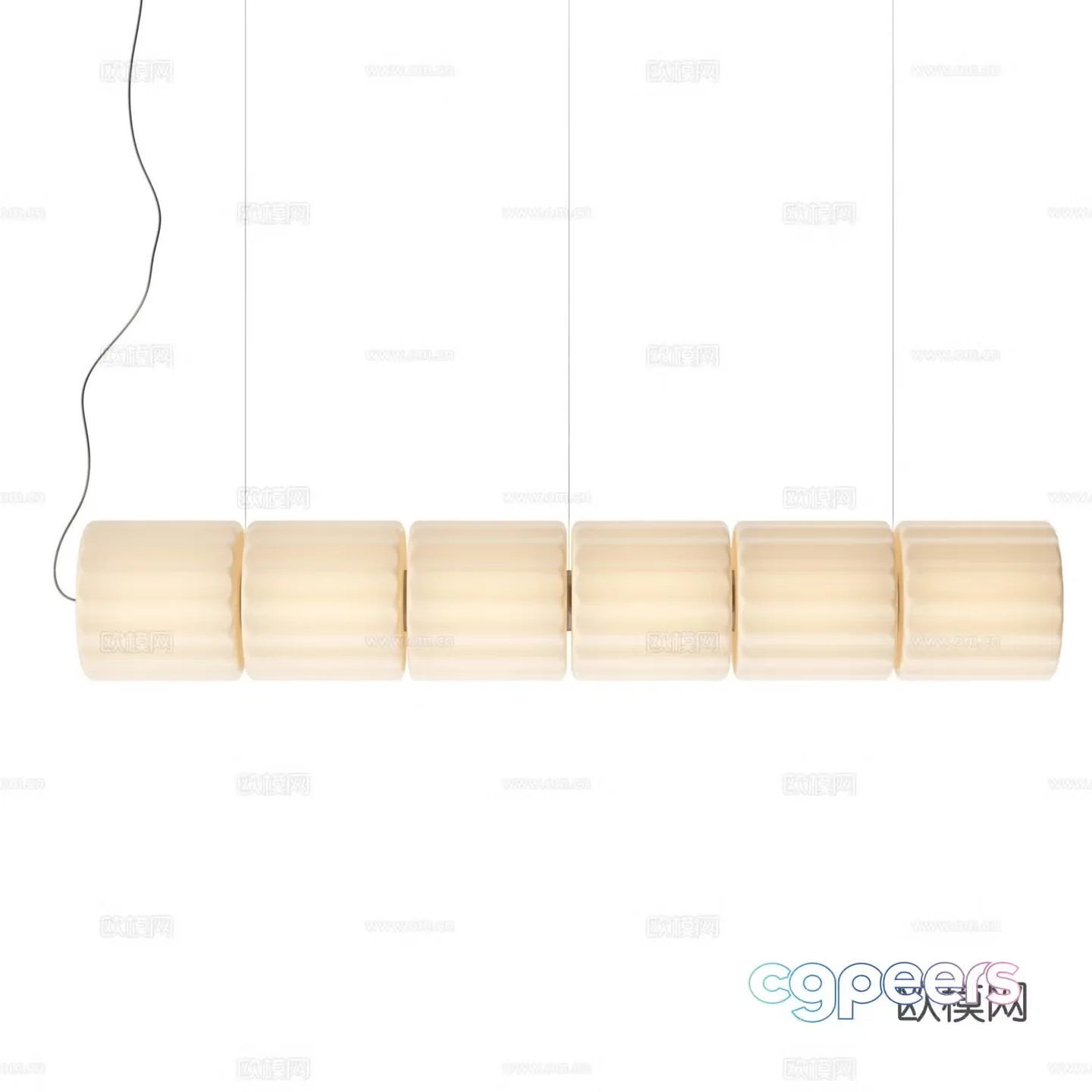 ANDlight Modern Chandeliers Minimalist Chandeliers Glass Chandeliers Long Strip Chandeliers 3D Model