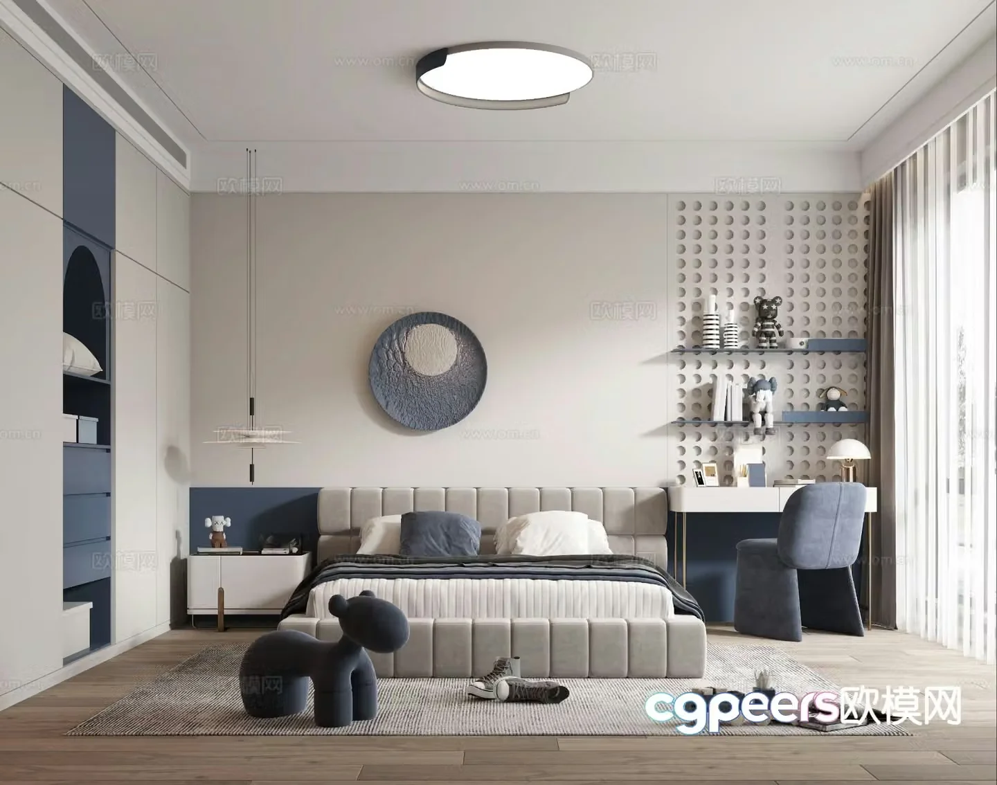 Modern children’s room kid’s room boy’s room 3d model