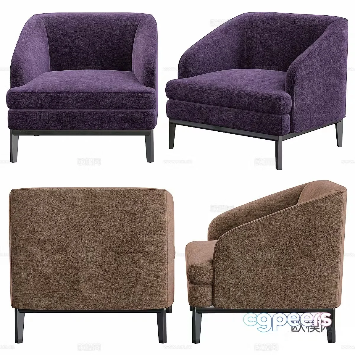 Fabric single sofa sofa chair Fabric single chair Fabric casual chair Fabric backrest chair Fabric 3D model