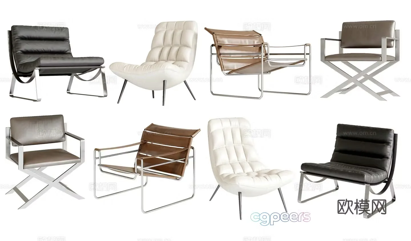 Modern sofa chair leisure chair 3d model