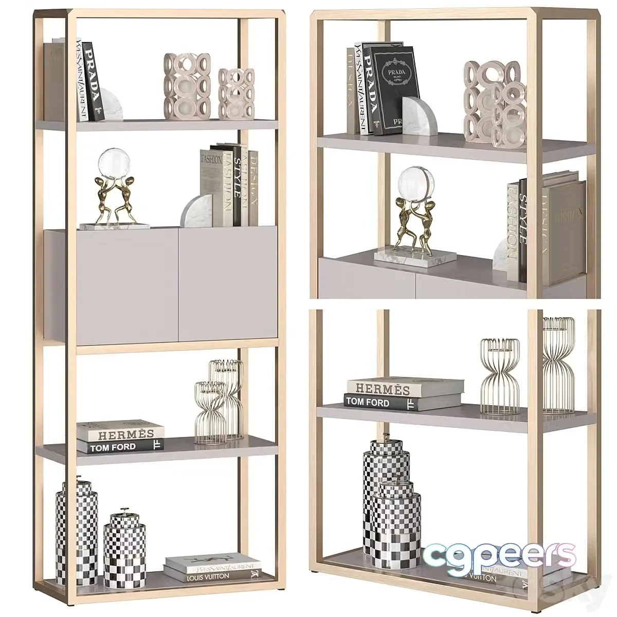 3ds Max Free – GARDA DÉCOR shelving unit SPACE