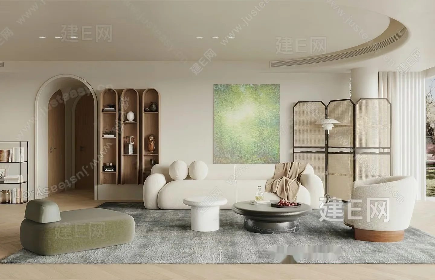 Modern Living Room 3D Model – 10339 – VRAY Render