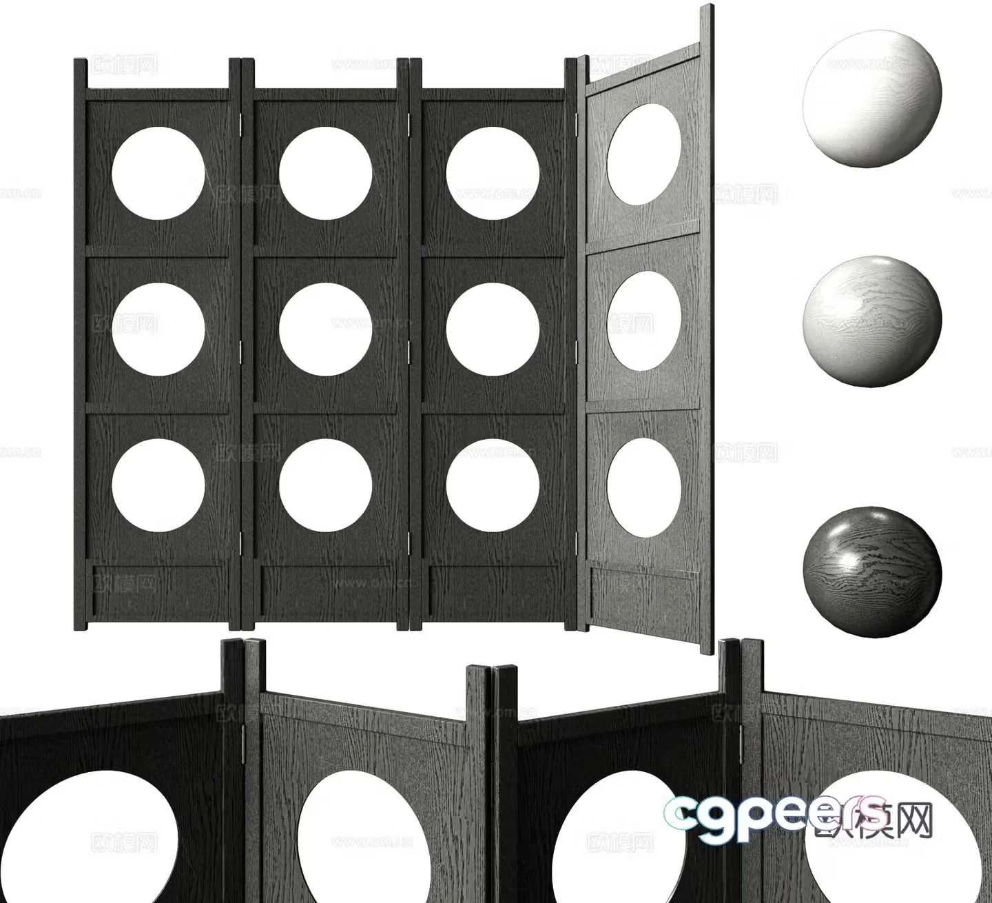 Wasabi folding screen 3d model