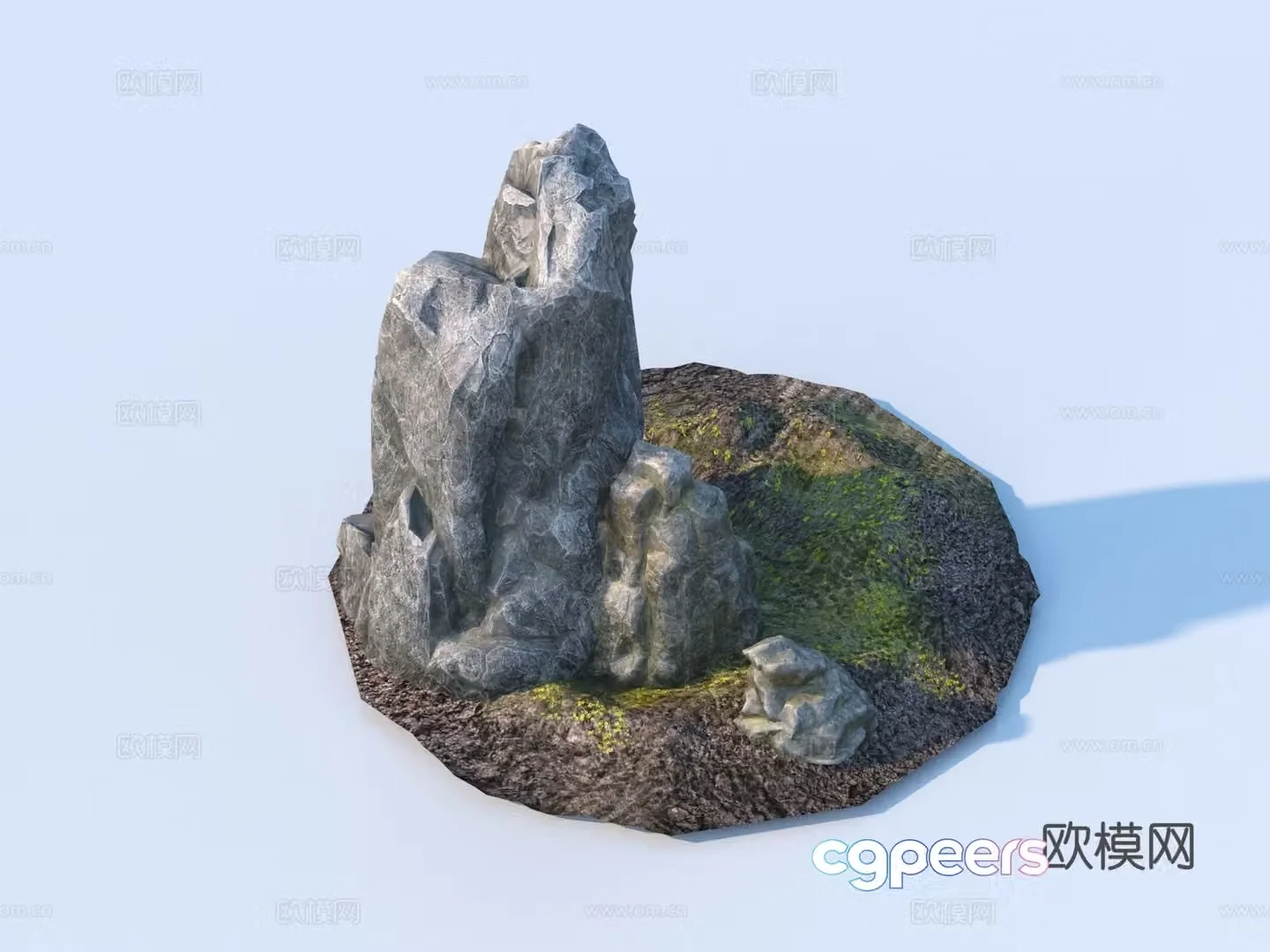 Rockery sketch landscape stone rock stone 3D model