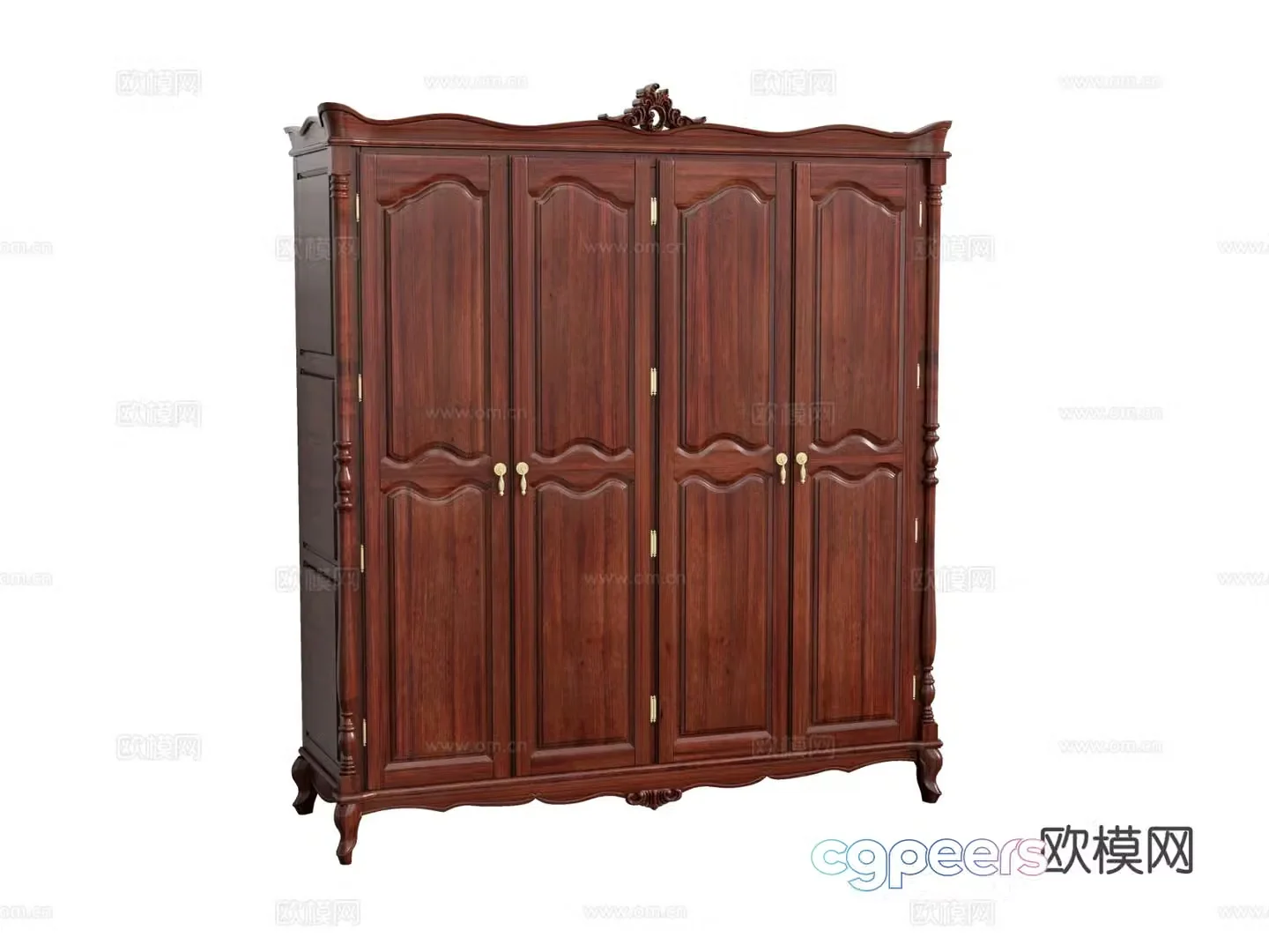 European style wardrobe 3d model