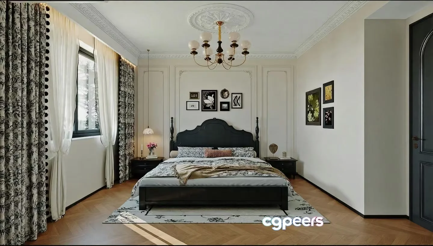 Cozy Bedroom 3D Model – 6181 – VRAY Render