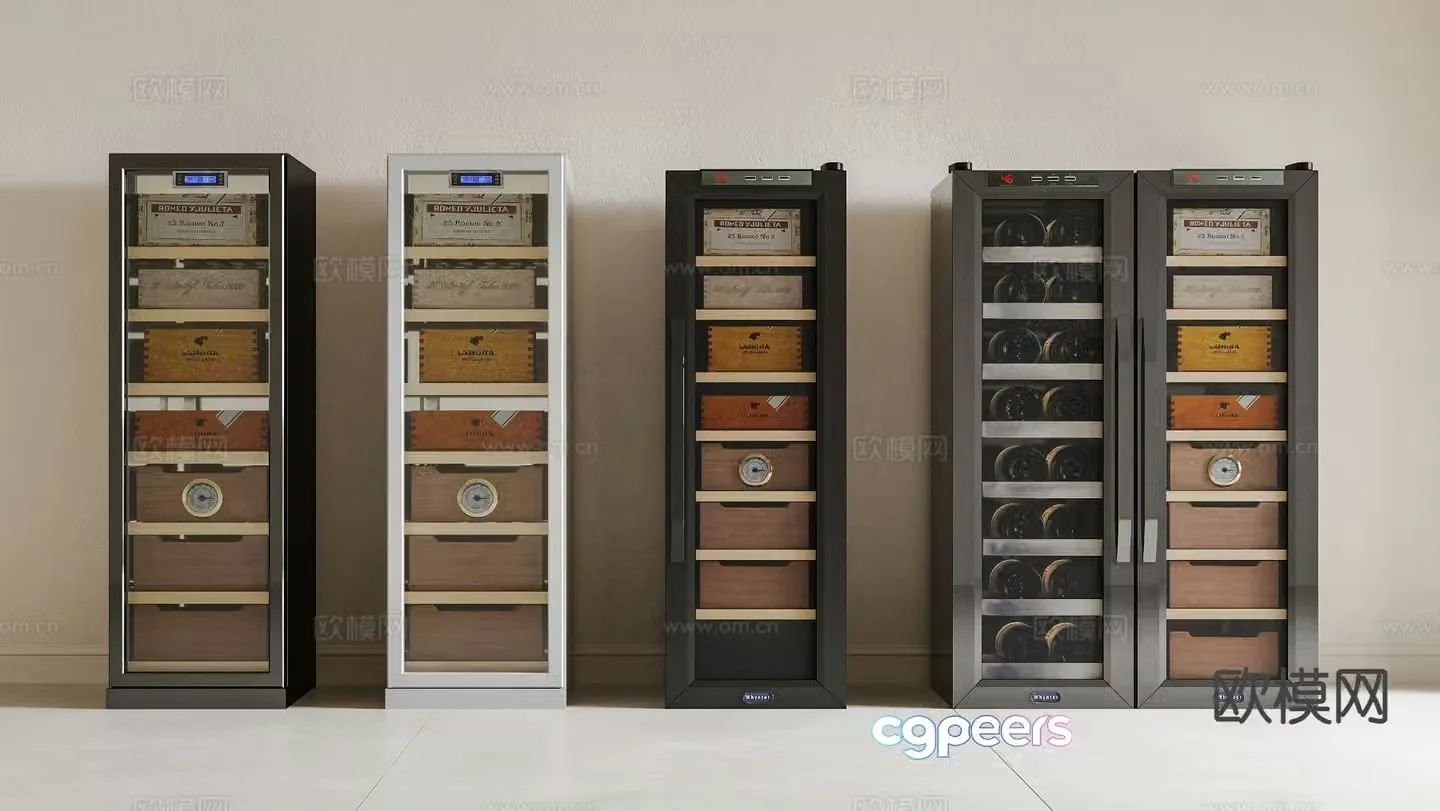 Constant temperature cigar cabinet constant temperature wine cabinet refrigerator 3D model